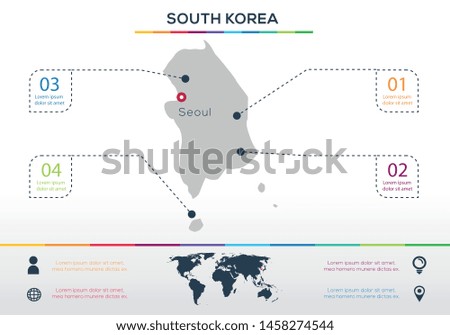 SOUTH KOREA-info graphics elements Vector illustration