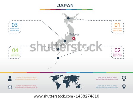 Japan-info graphics elements Vector illustration