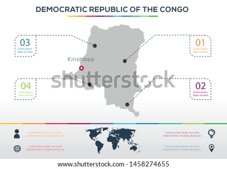 DEMOCRATIC REPUBLIC OF THE CONGO-info graphics elements Vector illustration