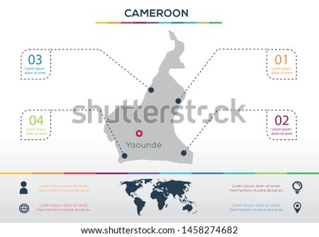 CAMEROON-info graphics elements Vector illustration