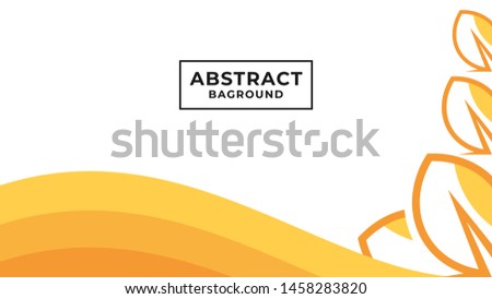 white background with leaf theme, flat orange color