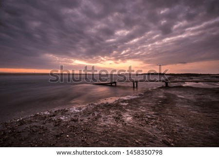 beach long exposure sunrise sky