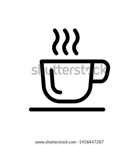 Cup of coffee icon vector symbol illustration Royalty-Free Stock Photo #1458447287