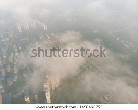 Wuhan city aerial photography in summer