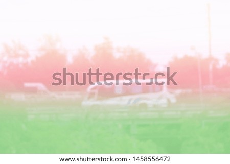 Background blur car driving fast motion on highway with beautiful pastel colors, logistics concept.