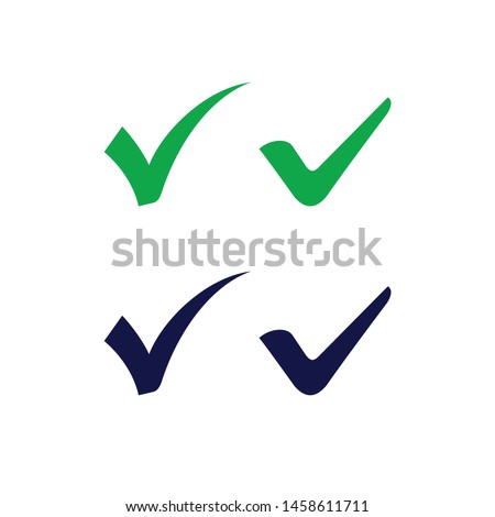 Verify Icon, Check mark logo vector, Check mark icon vector Royalty-Free Stock Photo #1458611711