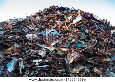 A large amount of metal scrap  Royalty-Free Stock Photo #1458645596