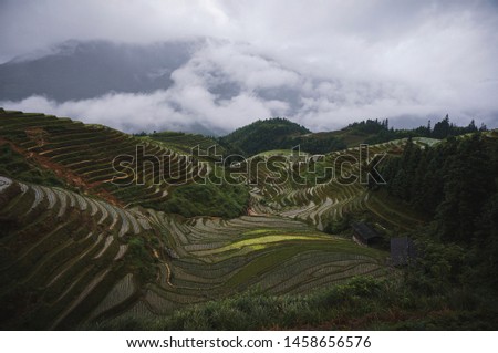 The Dragon's Backbone Rice Terraces is a beautiful natural picture.
