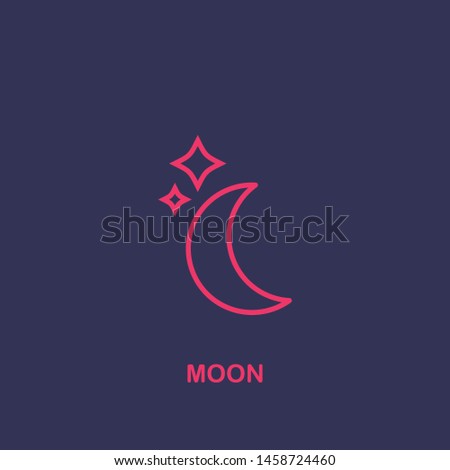 Outline moon icon.moon vector illustration. Symbol for web and mobile