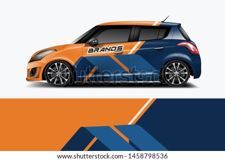 Car wrap graphic racing abstract strip and background for car wrap and vinyl sticker dekal 
