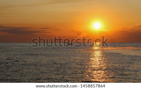Golden sunrise over the Bulgarian Black sea Coast