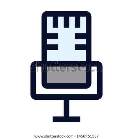 Microphone. Simple Vector Color Icon 
