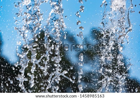 Splash of water in the fountain