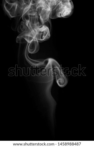 Toxic of white smoke abstract isolated on black background