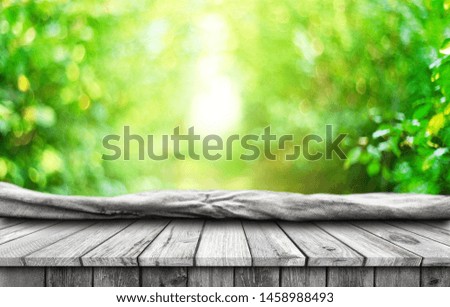Empty wooden table background - spring theme