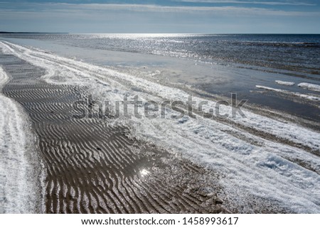 Calm winter day by Baltic sea.