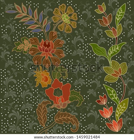 batik sarong pattern background traditional in Asian