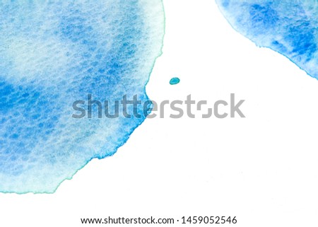 Artwork. Close up of blue watercolor painting art background, Abstract watercolor painting art. Hand drawing in color green on cool toned. Watercolor texture for card or creative banner design. yellow