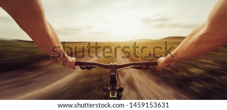 Ride on bicycle. Sport and active life concept
