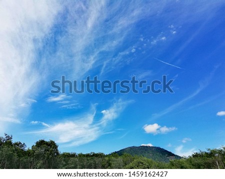 Pictures of mountain scenery and evening sky in Thailand