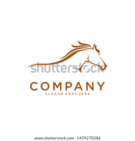 Fast speed horse logo design