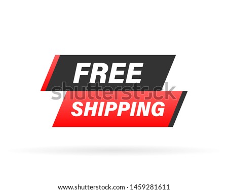 Free shipping rubber stamp. Red Free shipping rubber grunge stamp vector illustration.