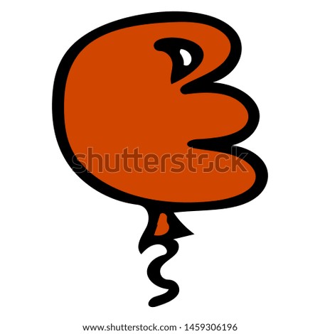 english alphabet, letters in the form of balloons multi-colored, letter E, vector illustration