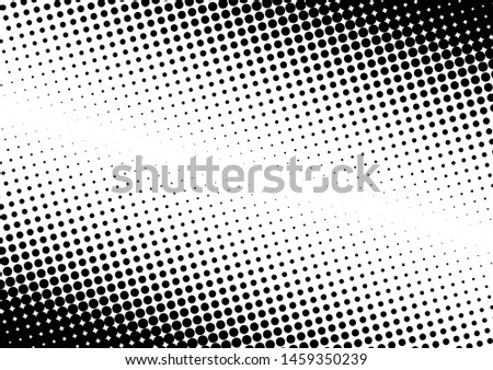 Vintage Dots Background. Monochrome Texture. Black and White Pattern. Gradient Overlay. Vector illustration