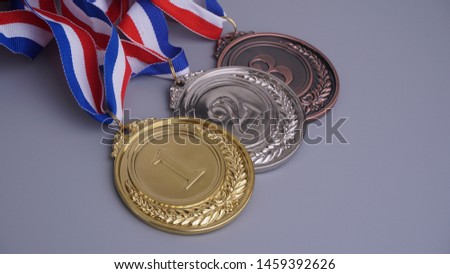 Gold, silver and bronze Medal set