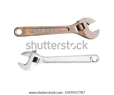 Adjustbale wrenches isolated on white background