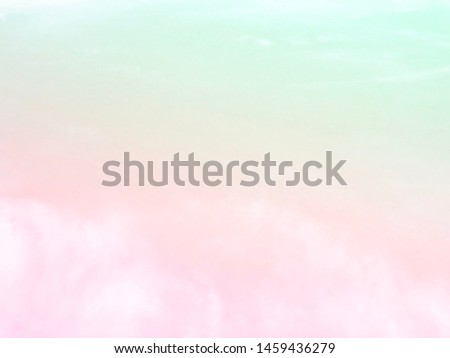 The sky background and clouds are pastel colors, subtle and gentle.