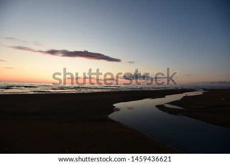 Sunset reflection at the coast