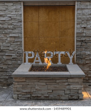 party flame background on stone