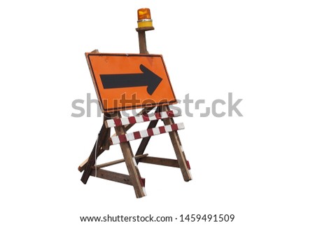 Arrow signs on the white background