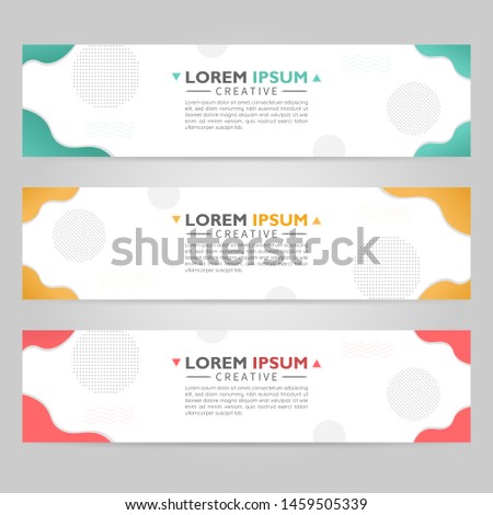 Set of banner templates with abstract background and minimalist design. vector illustration