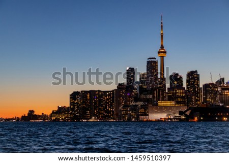 View of the Toronto Skyline at Sunset!