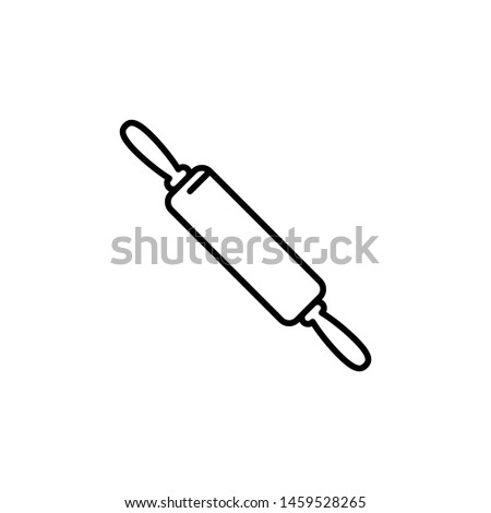 rolling pin icon, illustration line art design Royalty-Free Stock Photo #1459528265