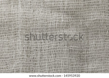 Texture of gray fabric from a gauze for a background and a surface