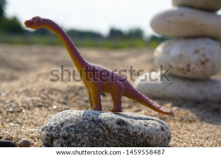 Furious Dinosaur on the Beach