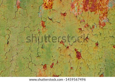 Texture of vintage painted iron wall background