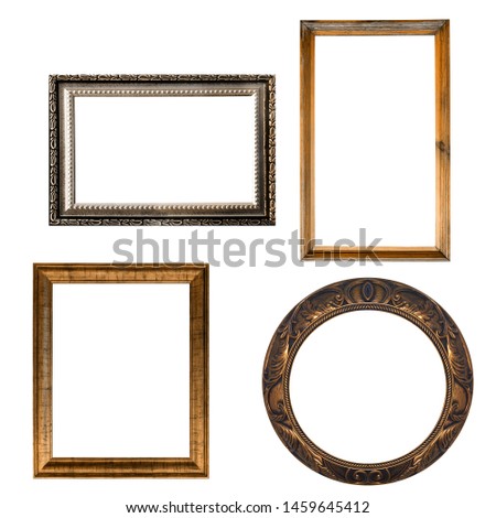 frame collection isolated on white background. template for design