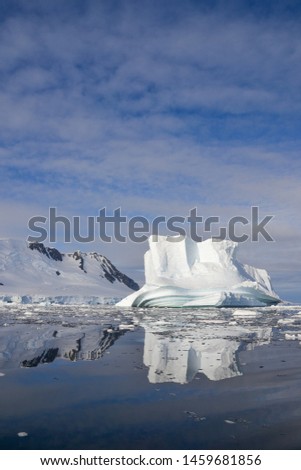 Iceberg shaped by the water