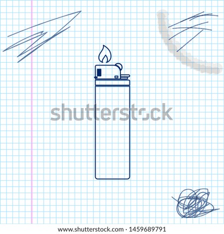 Lighter line sketch icon isolated on white background. Vector Illustration