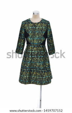 Female in fashion sundress on mannequin isolated
