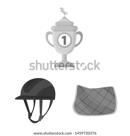 Vector design of race and horse symbol. Collection of race and racing stock vector illustration.