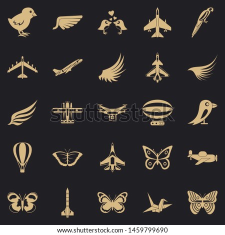 Fowl icons set. Simple set of 25 fowl icons for web for any design