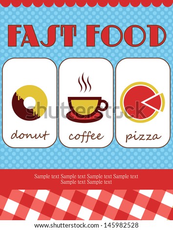 fast food card design. vector illustration