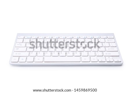Keyboard wireless isolated on white background, with selection path.