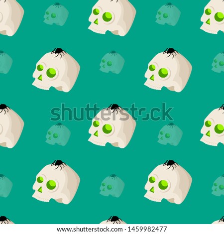 Abstract seamless halloween skull pattern for girls or boys. Creative vector pattern with skull, halloween. Funny halloween skull pattern for textile and fabric. Fashion style. Colorful picture.