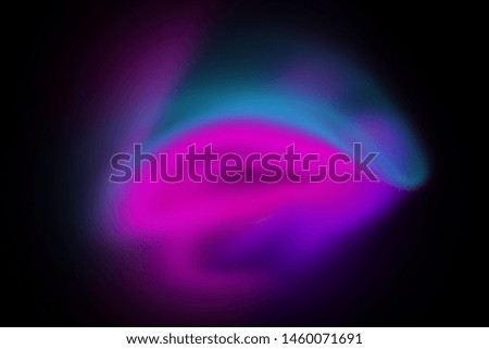 Illustration wet and blurry pink, blue and turquoise paint liquid splashes abstract sky cosmic energy artwork/gradient/background